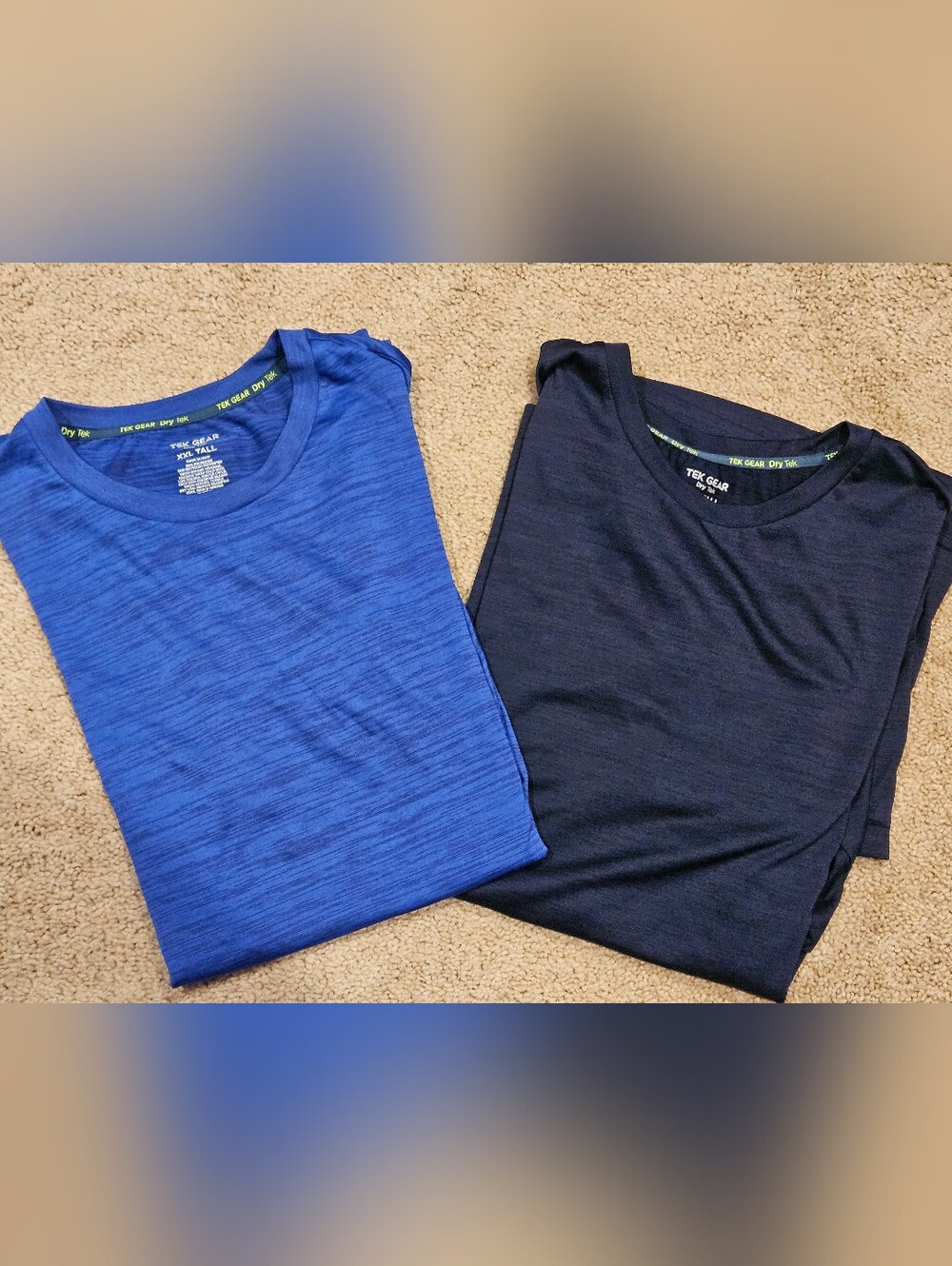 tek gear Mens Short Sleeve Performance Tees - Royal Blue & Navy